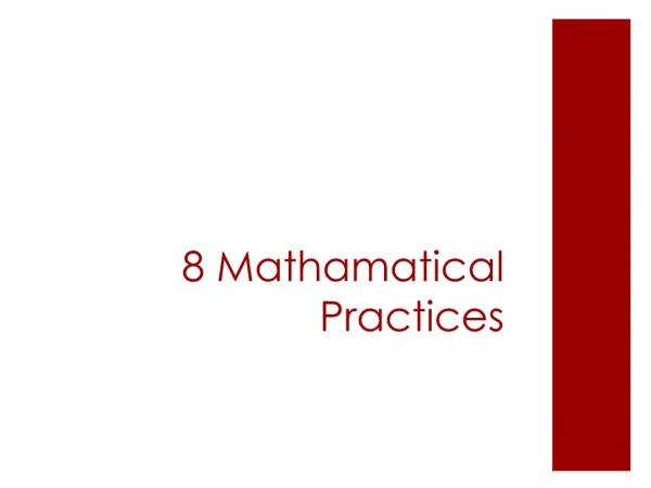 8 Mathamatical Practices