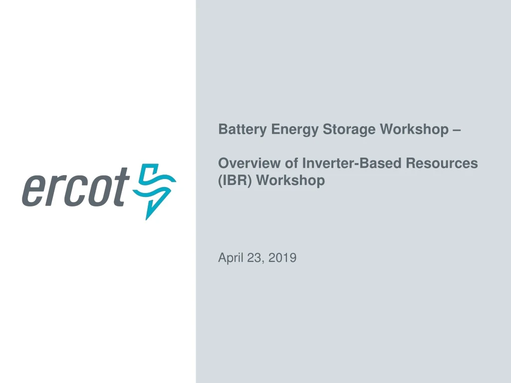 battery energy storage workshop overview