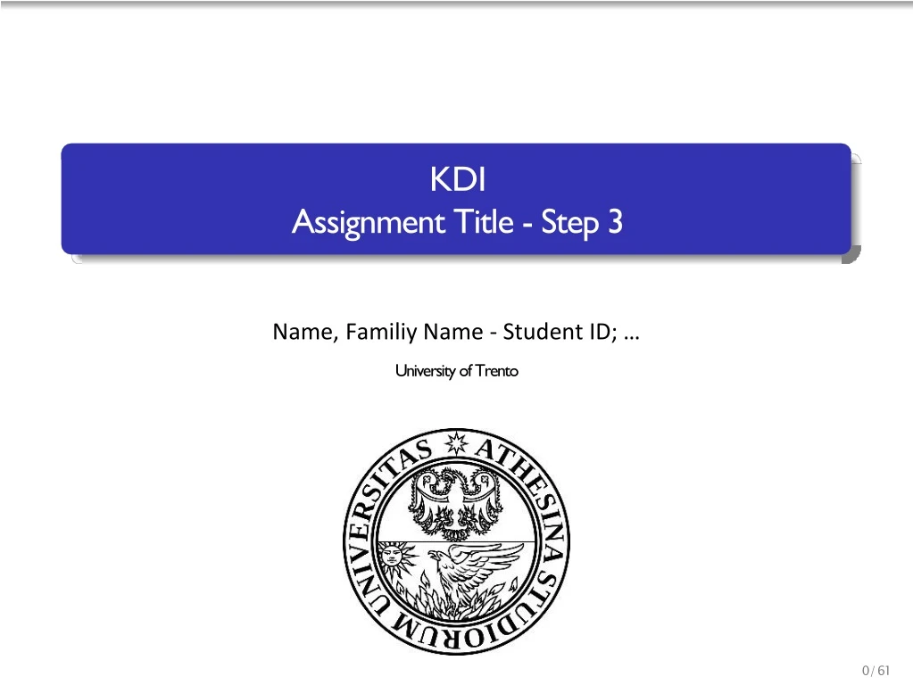 kdi assignment title step 3
