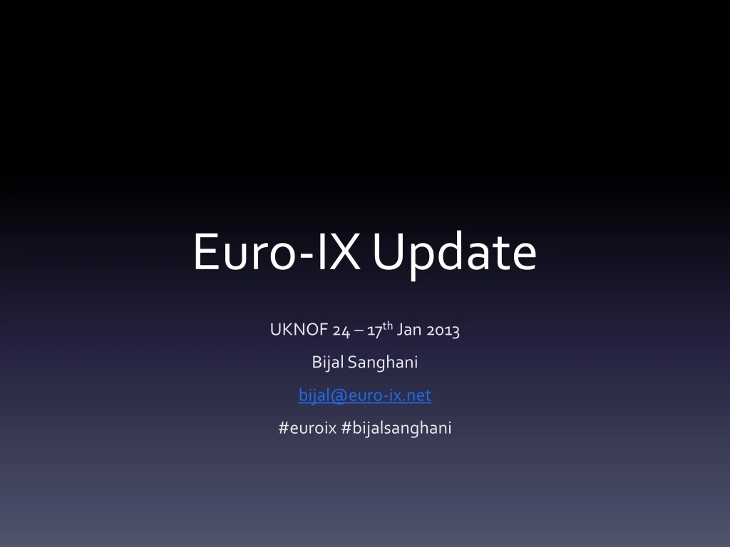 euro ix update