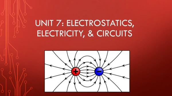 Unit 7: Electrostatics, Electricity, &amp; Circuits