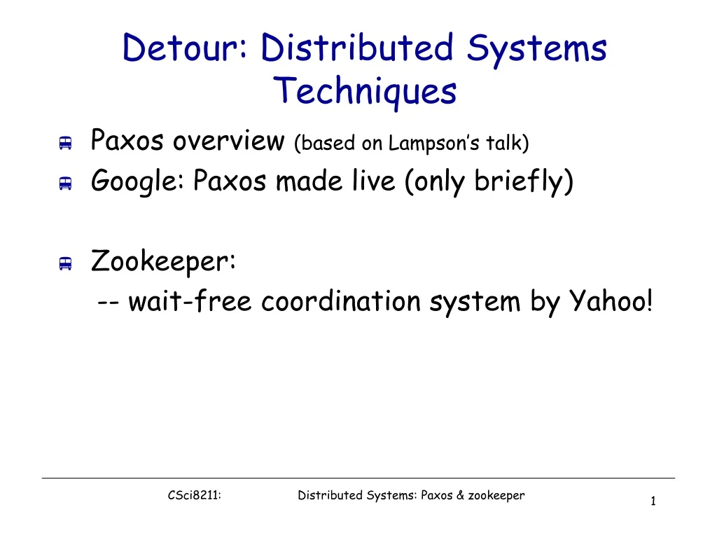 detour distributed systems techniques