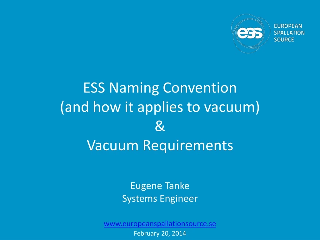 ess naming convention and how it applies
