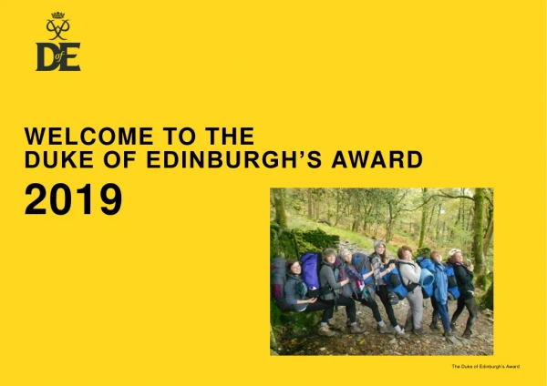 Welcome to the Duke of Edinburgh’s Award 2019