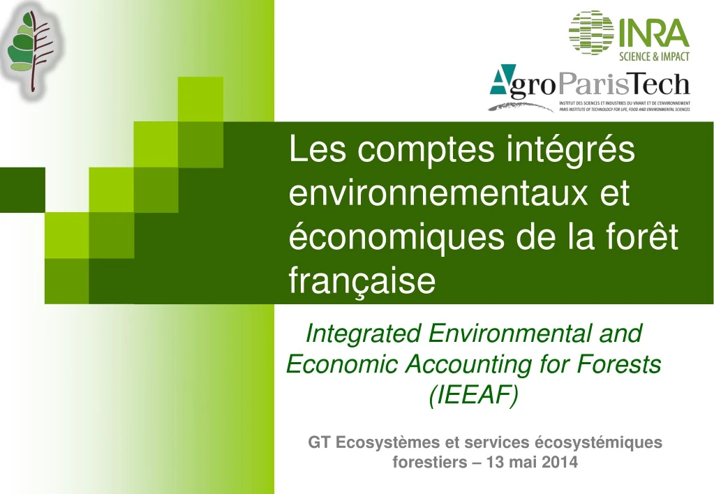 les comptes int gr s environnementaux et conomiques de la for t fran aise