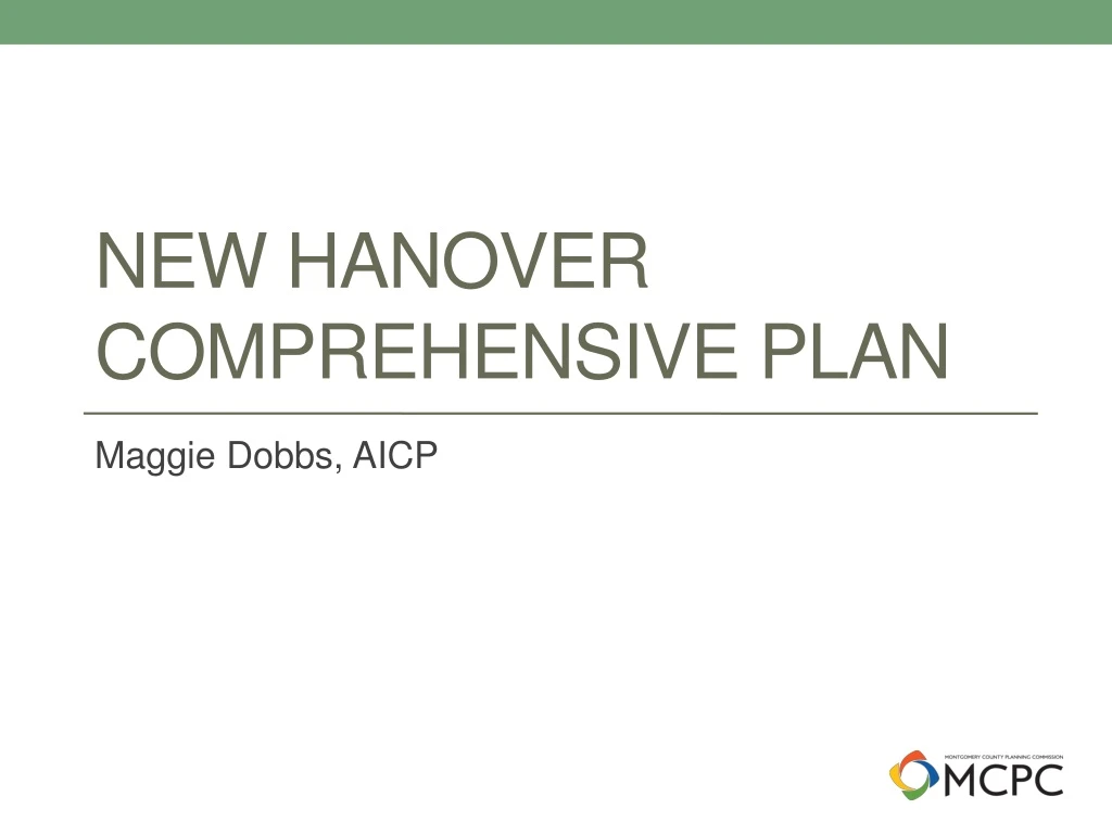 new hanover comprehensive plan