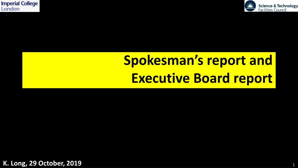 spokesman s report and executive board report