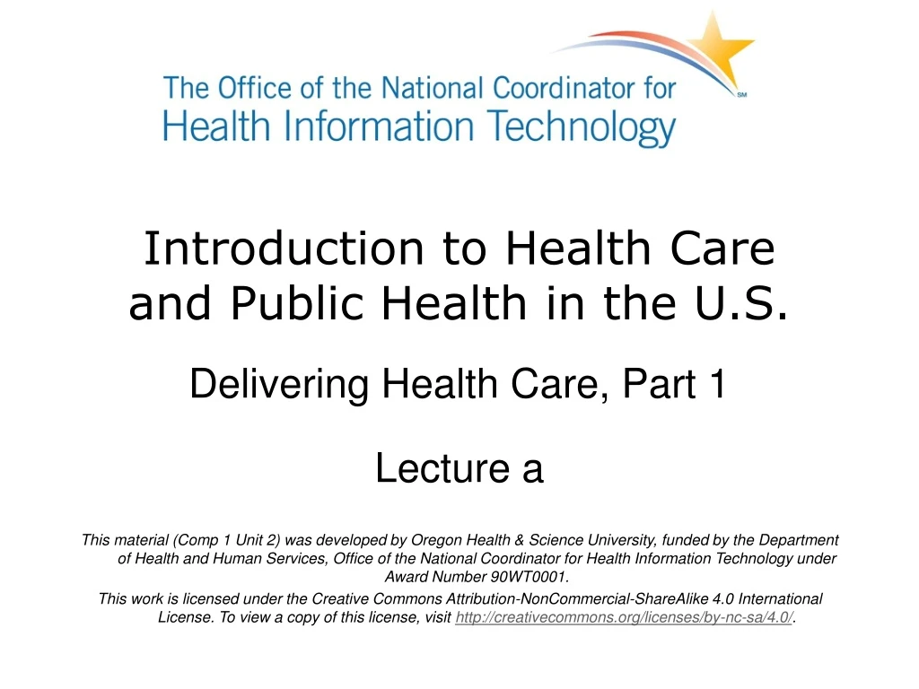 introduction to health care and public health in the u s