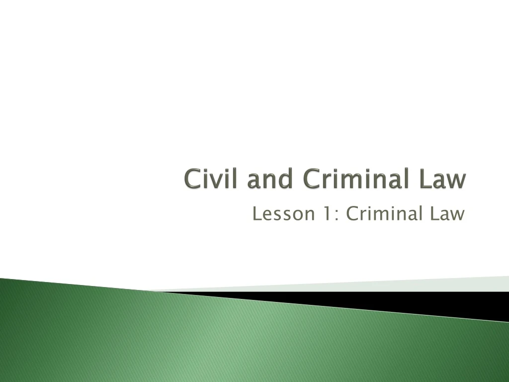 civil and criminal law