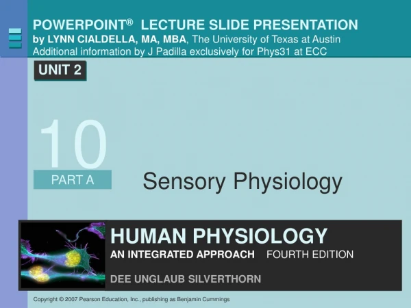 Sensory Physiology