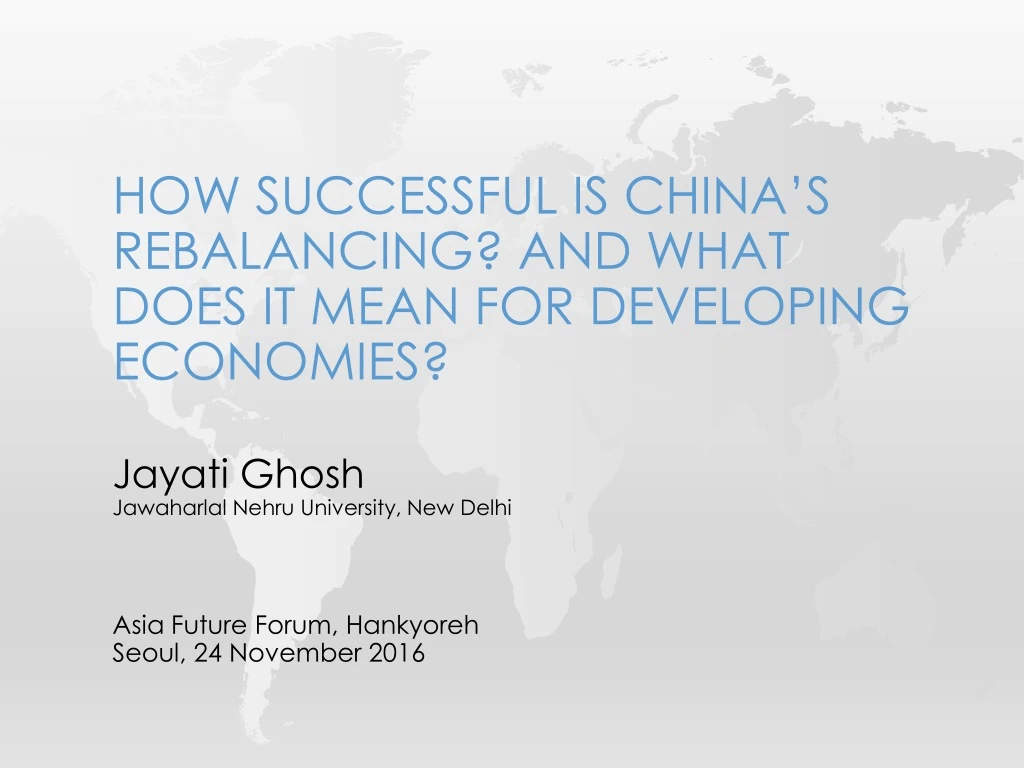 how successful is china s rebalancing and what does it mean for developing economies