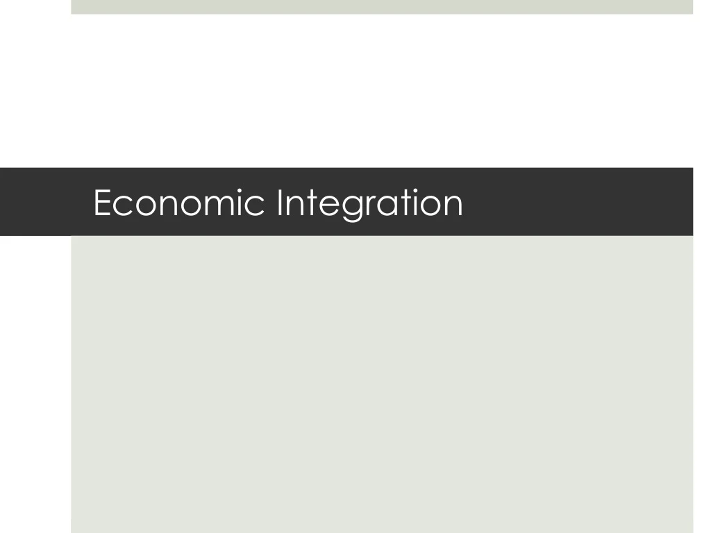 economic integration