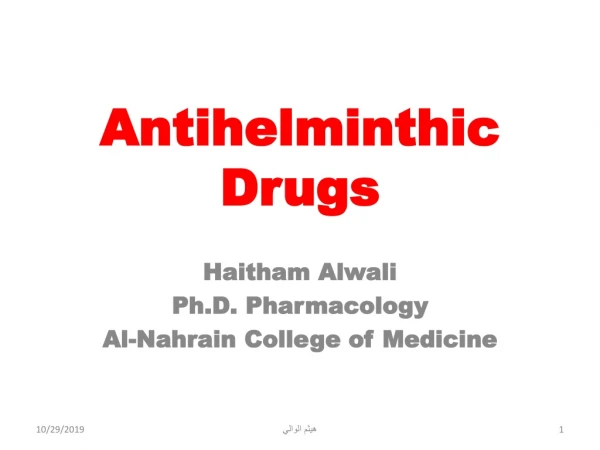 Antihelminthic Drugs