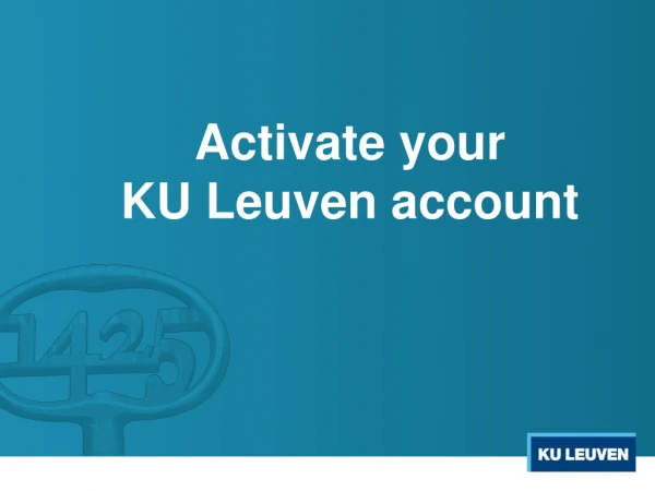 Activate your KU Leuven account