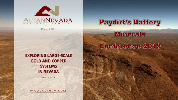 EXPLORING LARGE-SCALE GOLD AND COPPER SYSTEMS IN NEVADA