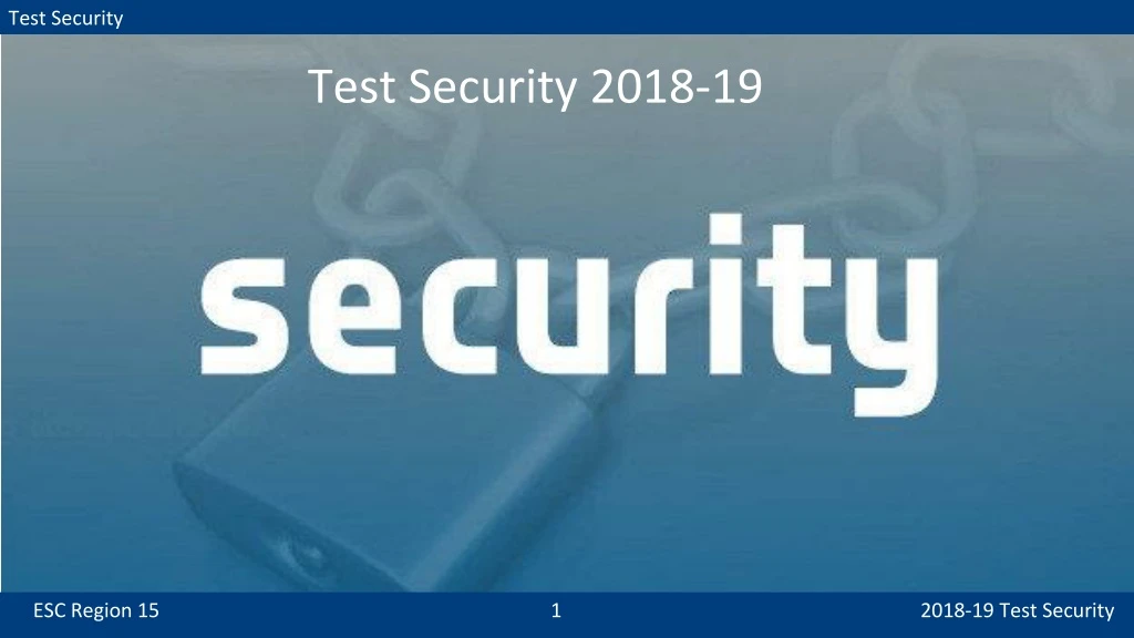 test security 2018 19