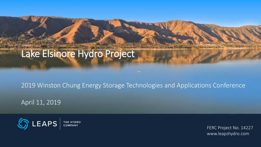 lake elsinore hydro project