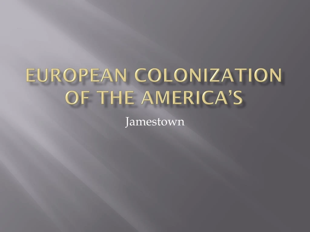 european colonization of the america s