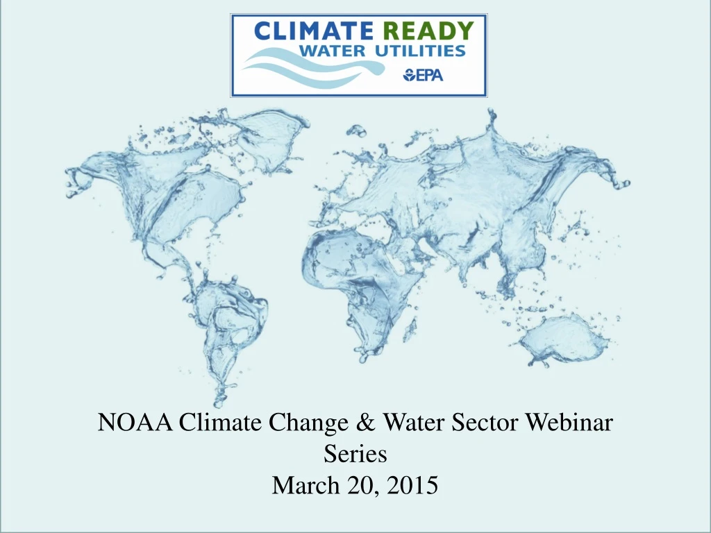 noaa climate change water sector webinar series