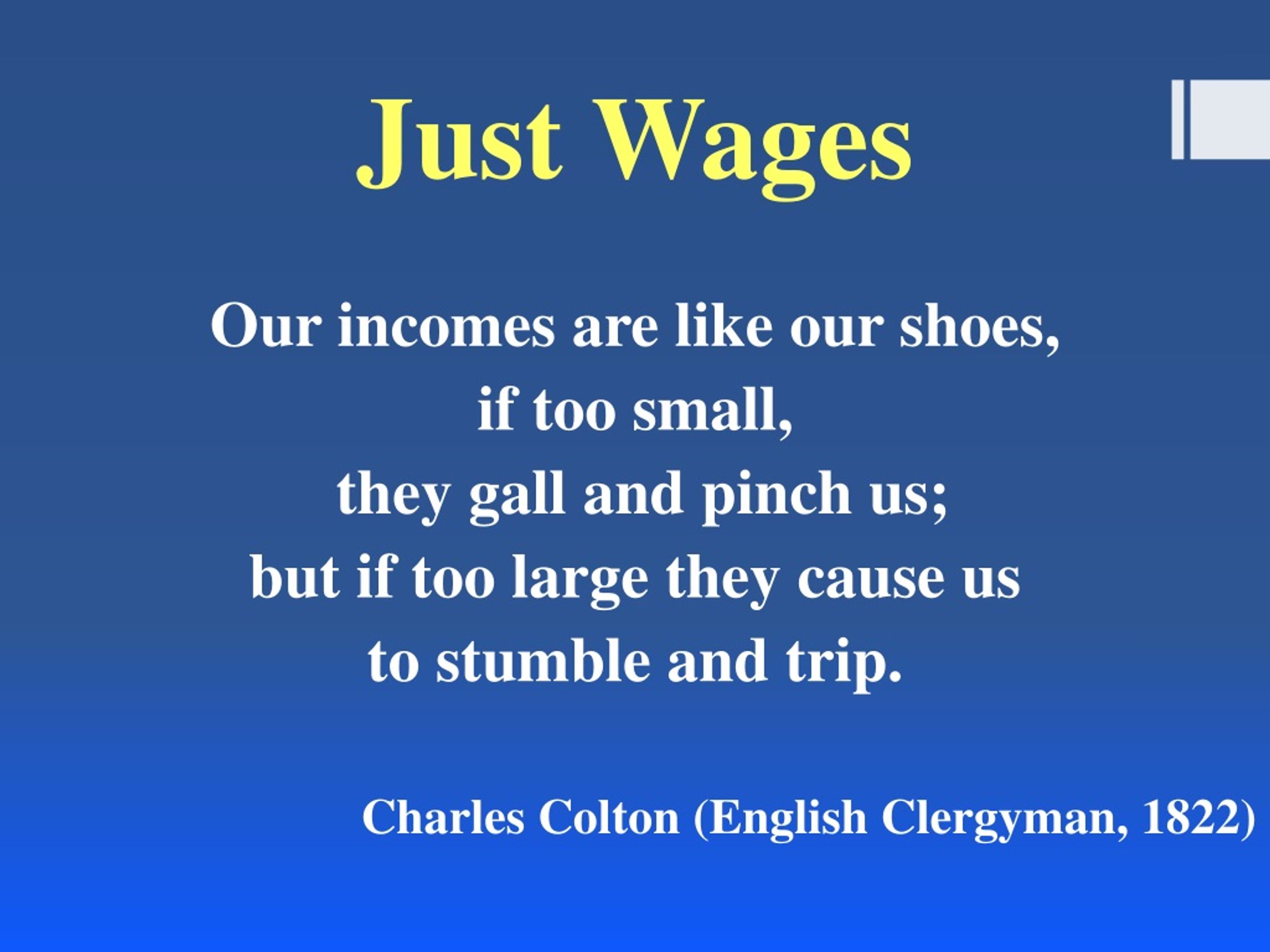 Just Wages - slide 1