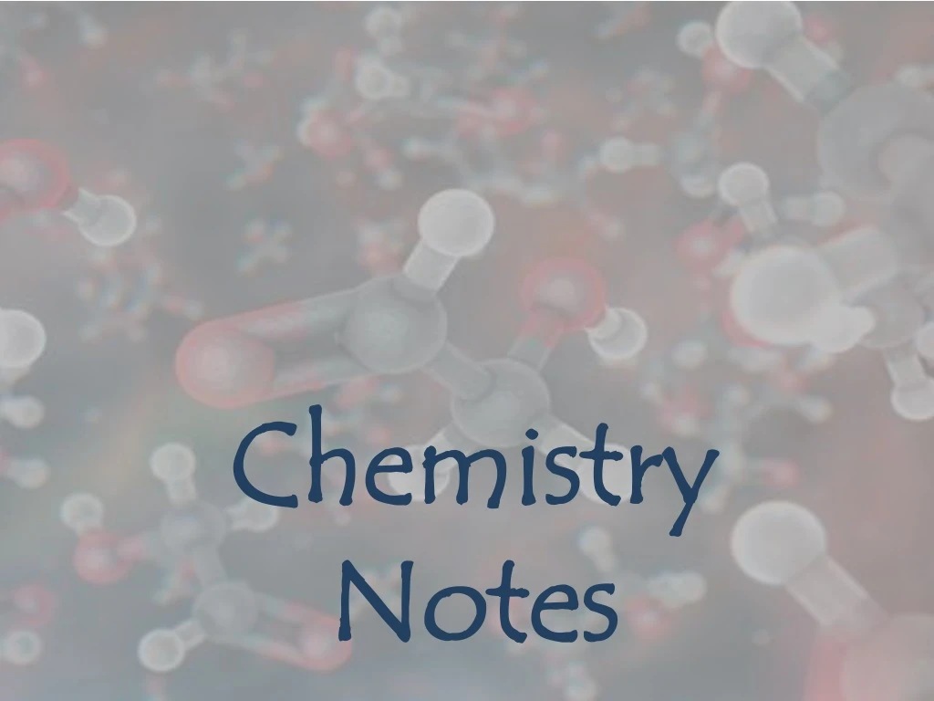 chemistry notes