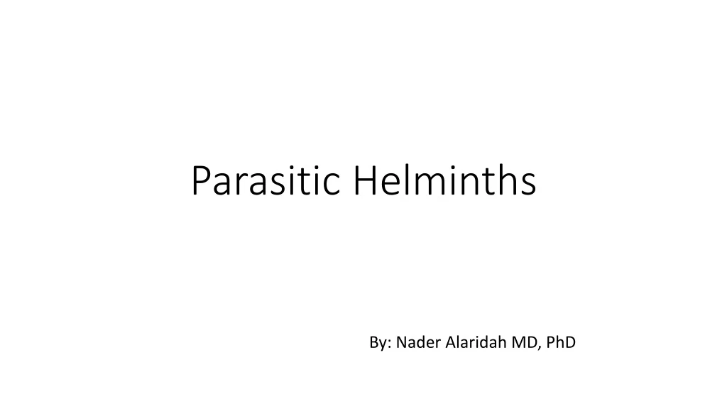 parasitic helminths