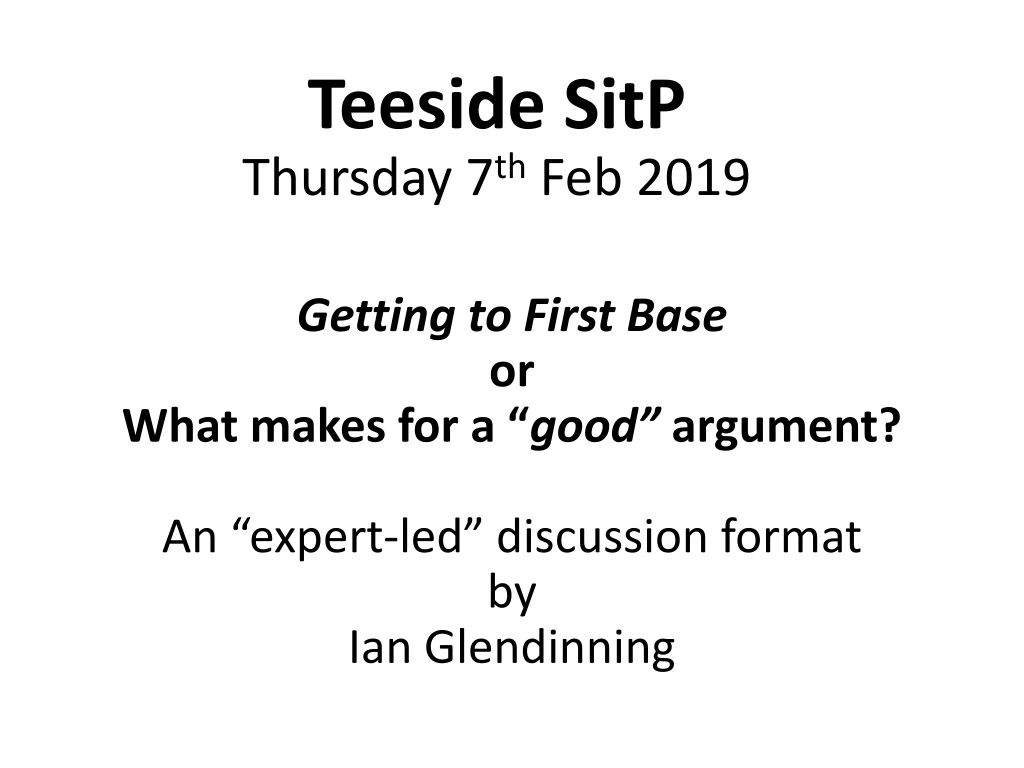 teeside sitp thursday 7 th feb 2019