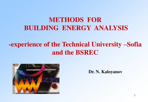 METHODS FOR BUILDING ENERGY ANALYSIS