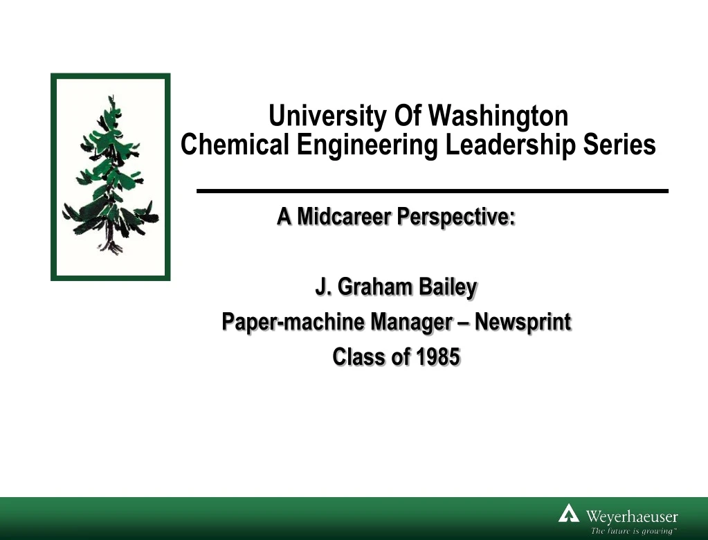 university of washington chemical engineering leadership series