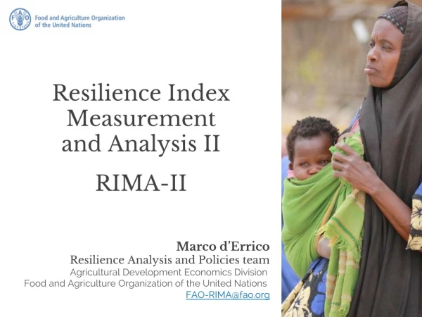 Resilience Index Measurement and Analysis II RIMA-II