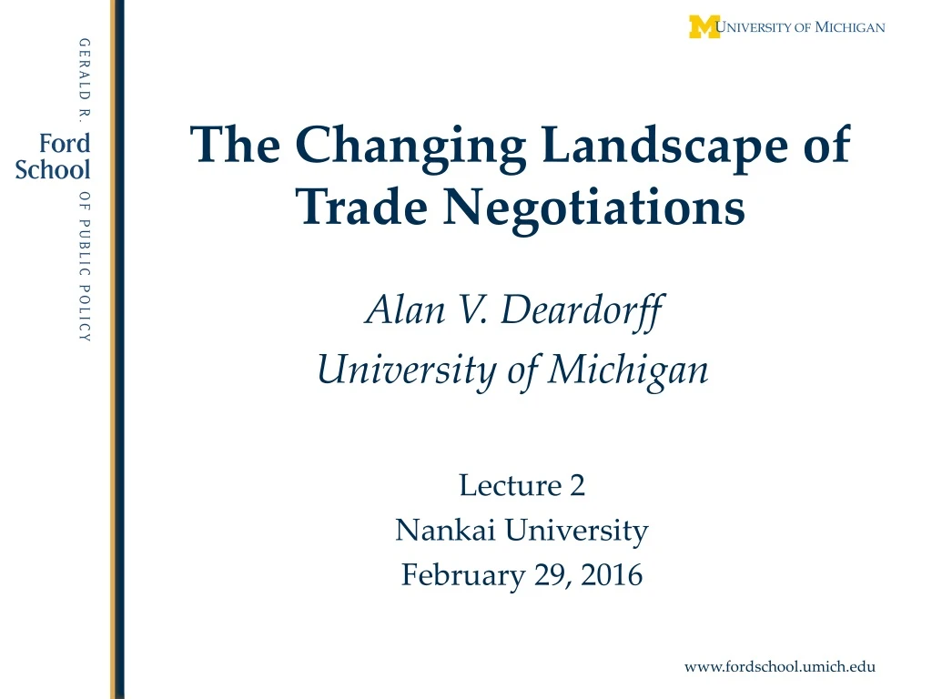 the changing landscape of trade negotiations