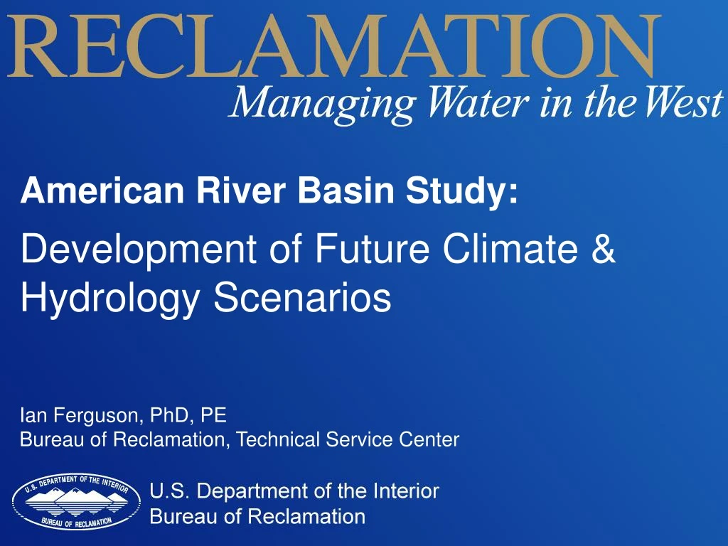 american river basin study development of future