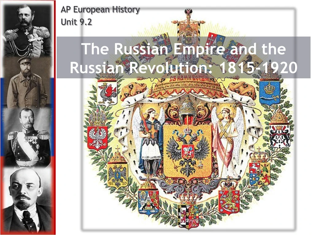 the russian empire and the russian revolution 1815 1920