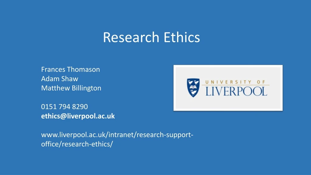 research ethics