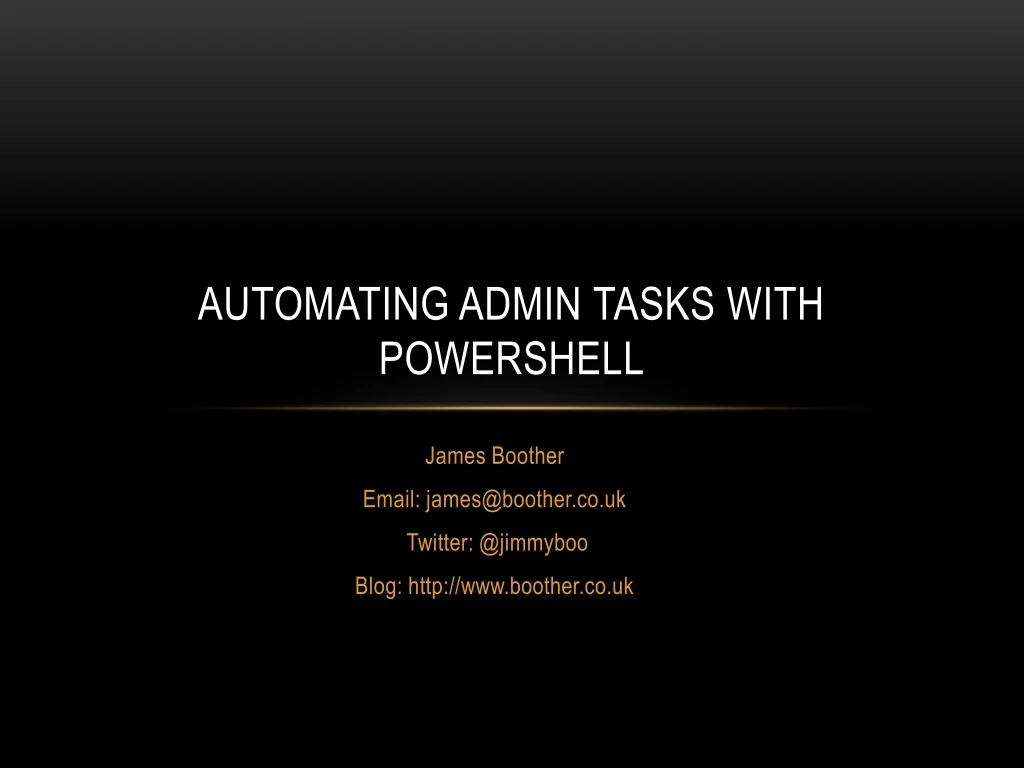 automating admin tasks with powershell