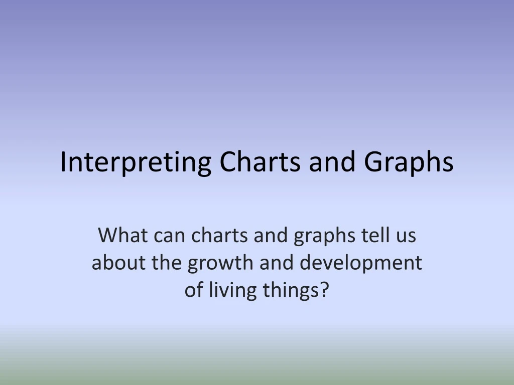 interpreting charts and graphs