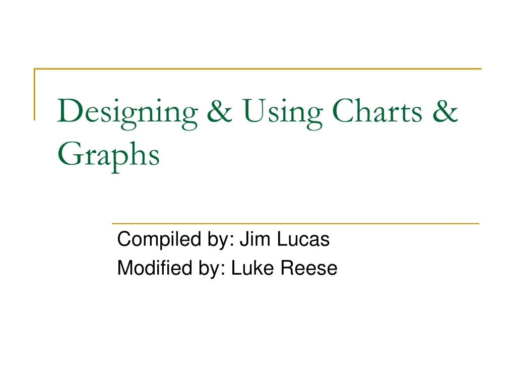 designing using charts graphs