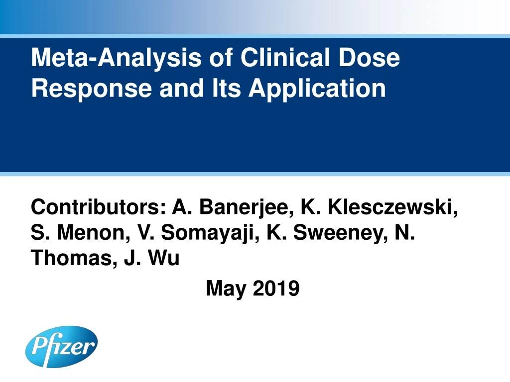 meta analysis of clinical dose response and its application