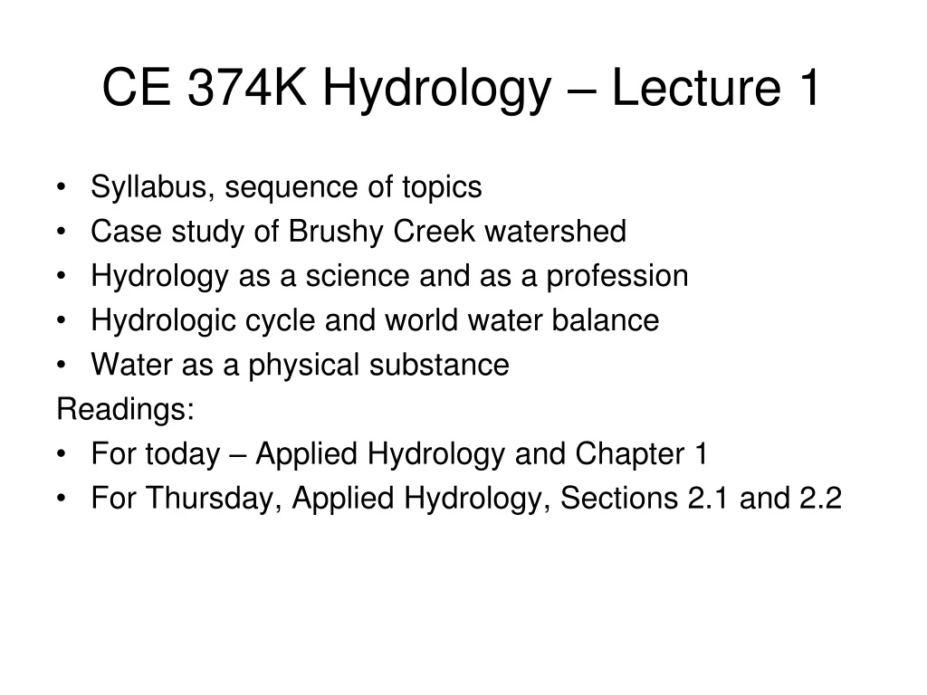ce 374k hydrology lecture 1