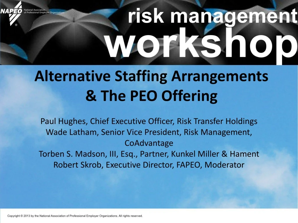 alternative staffing arrangements the peo offering