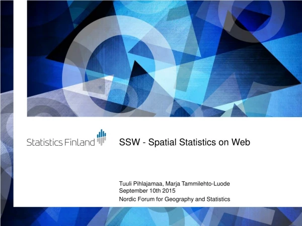 SSW - Spatial Statistics on Web