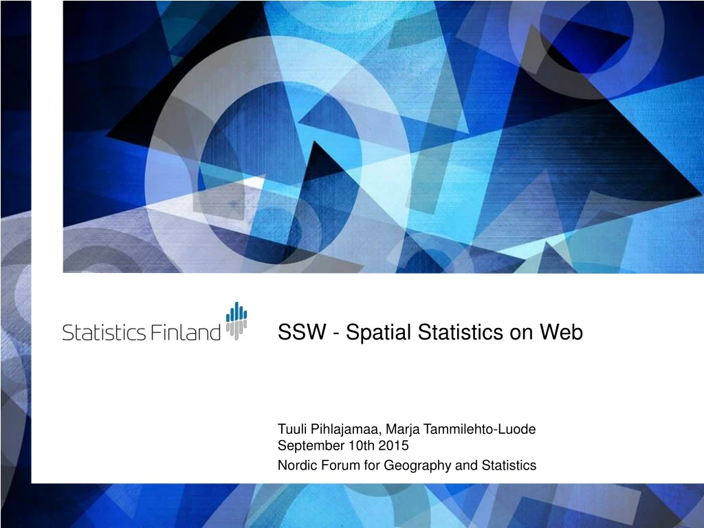 ssw spatial statistics on web