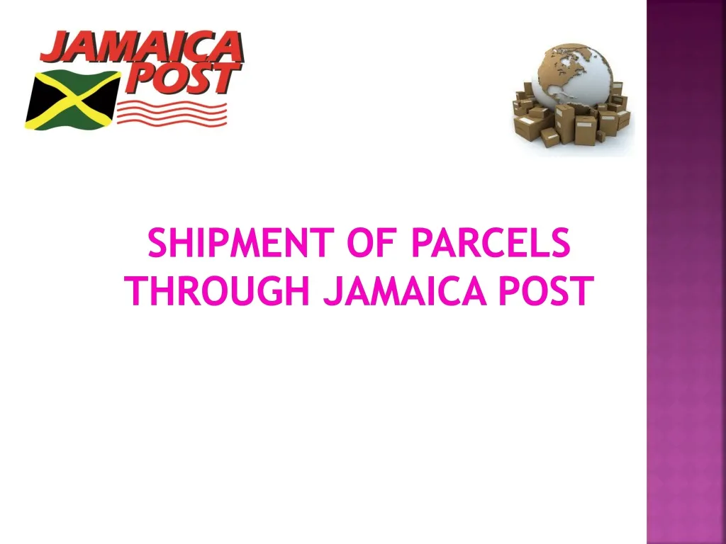 shipment of parcels through jamaica post