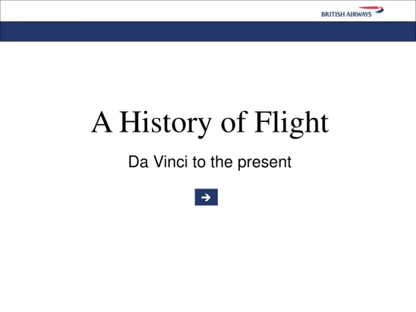 A History of Flight