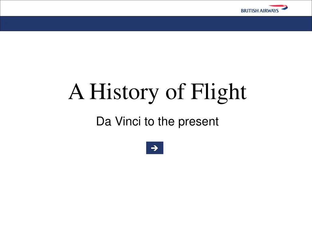 a history of flight