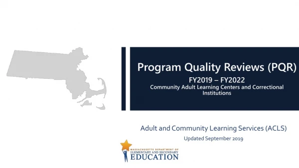 Adult and Community Learning Services (ACLS) Updated September 2019