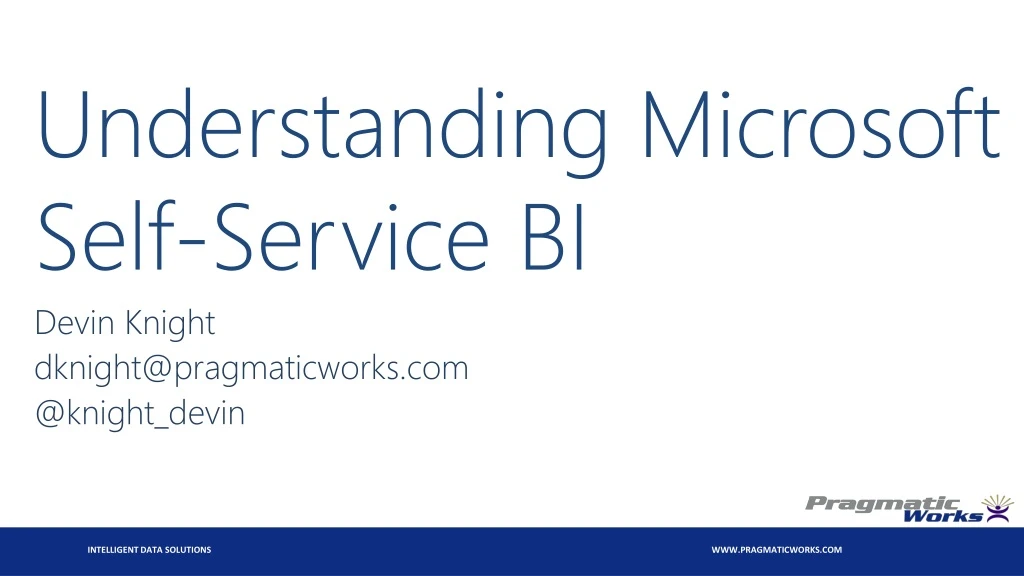 understanding microsoft self service bi