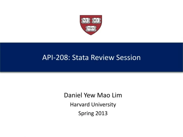 API-208: Stata Review Session