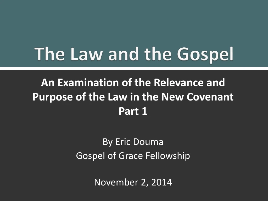 the law and the gospel