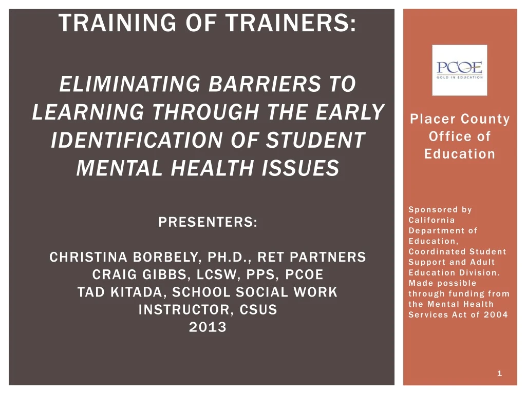 training of trainers eliminating barriers